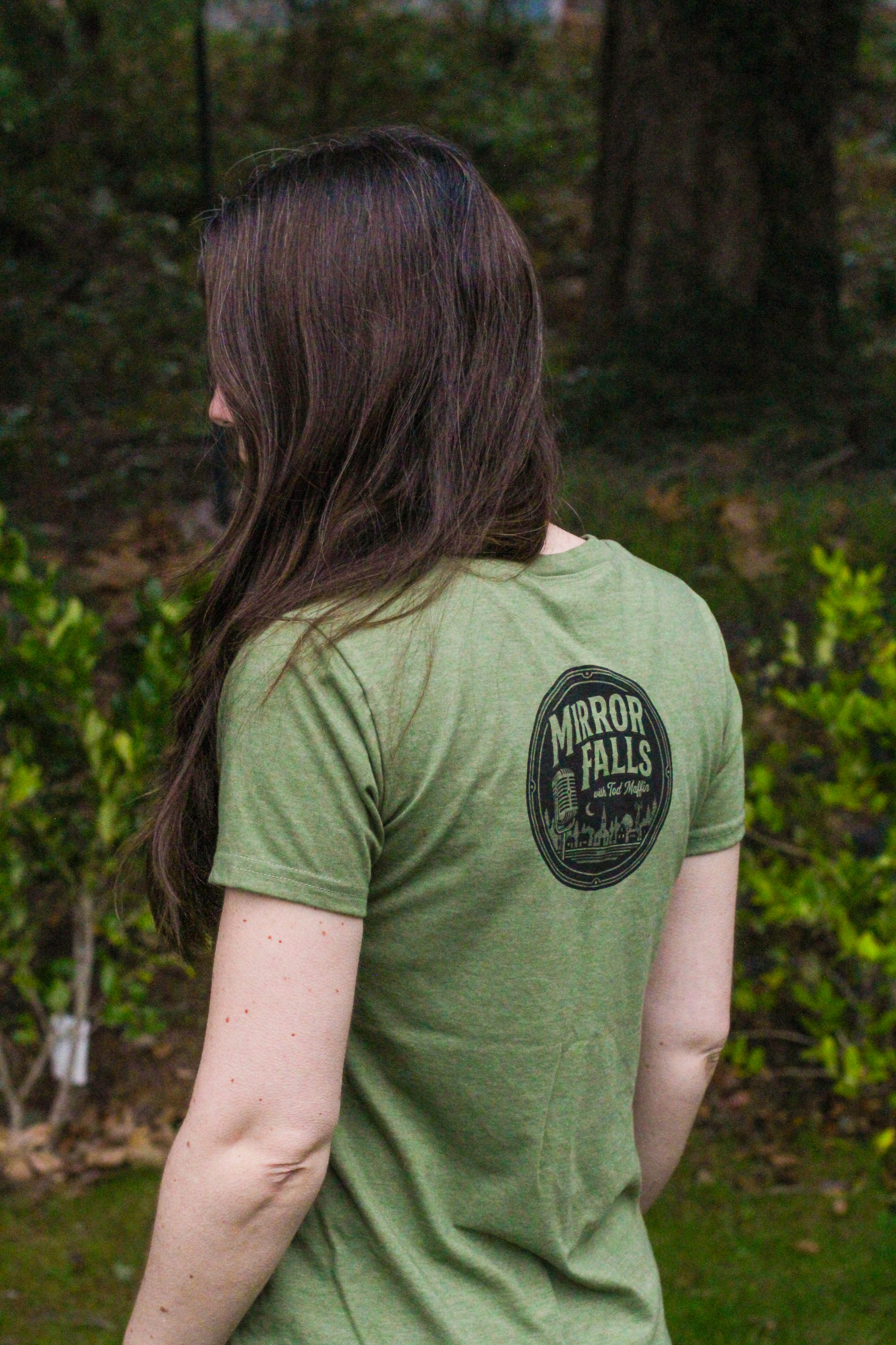 Tod Maffin's Mirror Falls - Women's Eco Tee - Heather Army