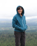 Zip Up Organic Cotton Hoodie- Blank Apparel - Ocean Blue