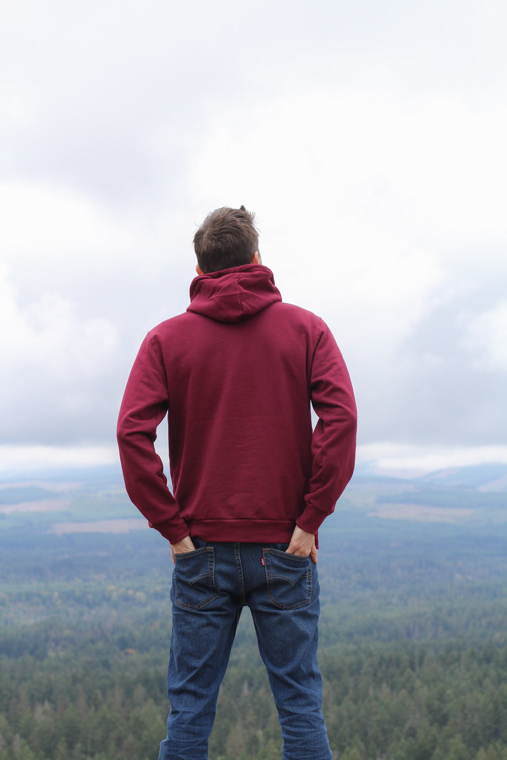 Unisex Organic Cotton Hoodie - Blank Apparel - Maroon