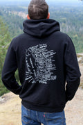 VAN ISLE Unisex Zip Up 100% Organic Cotton Hoodie - Black