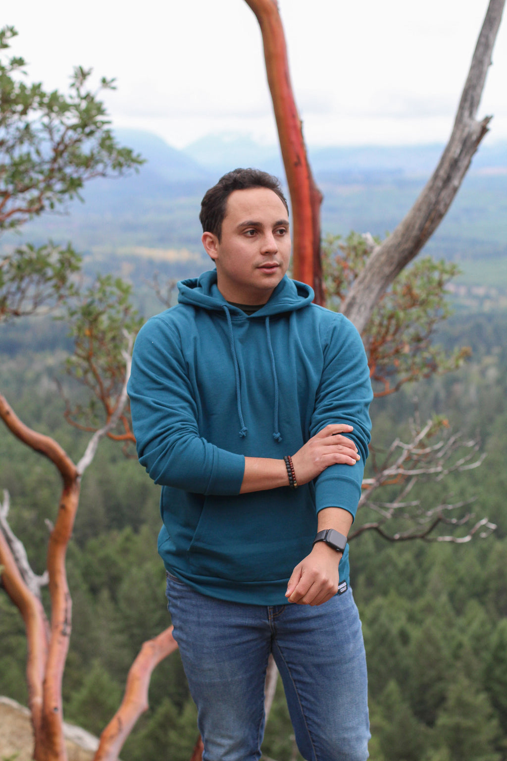 Unisex Organic Cotton Hoodie - Blank Apparel - Ocean Blue