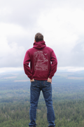 LANDSCAPE - Zip Up Organic Cotton Hoodie - Maroon