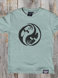 OTTER YING / YANG Kids Organic Cotton Tee - Seafoam