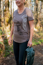 JELLYFISH - Women's Eco Tee - Heather Brown