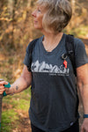 CANADIAN RUNNING CLUB - Women's Eco Tee - Heather Charcoal