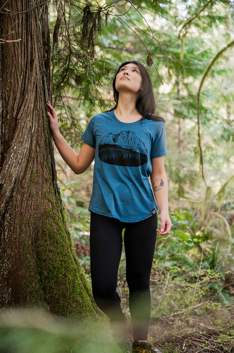 FLOATING ISLAND - Women's Eco Tee - Heather Teal - SALE