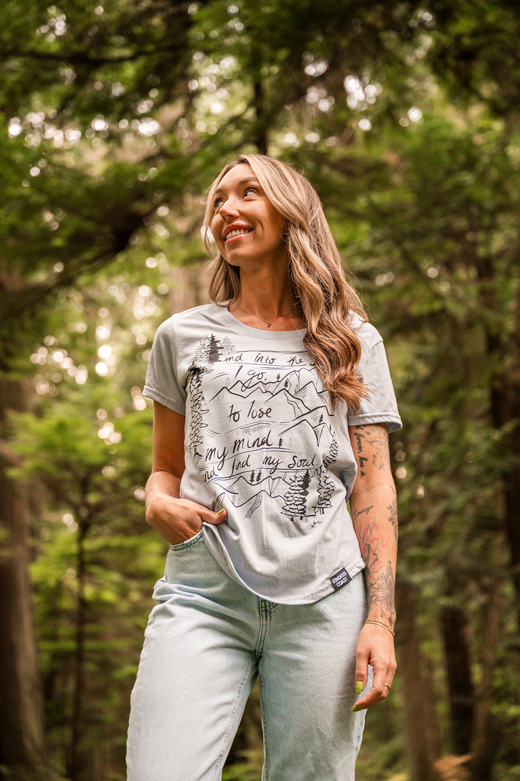 INTO THE FOREST - Womens Eco Tee - Steel- SALE