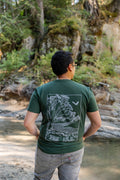 VAN ISLE LANDSCAPE - Unisex Organic Cotton Tee - Forest Green