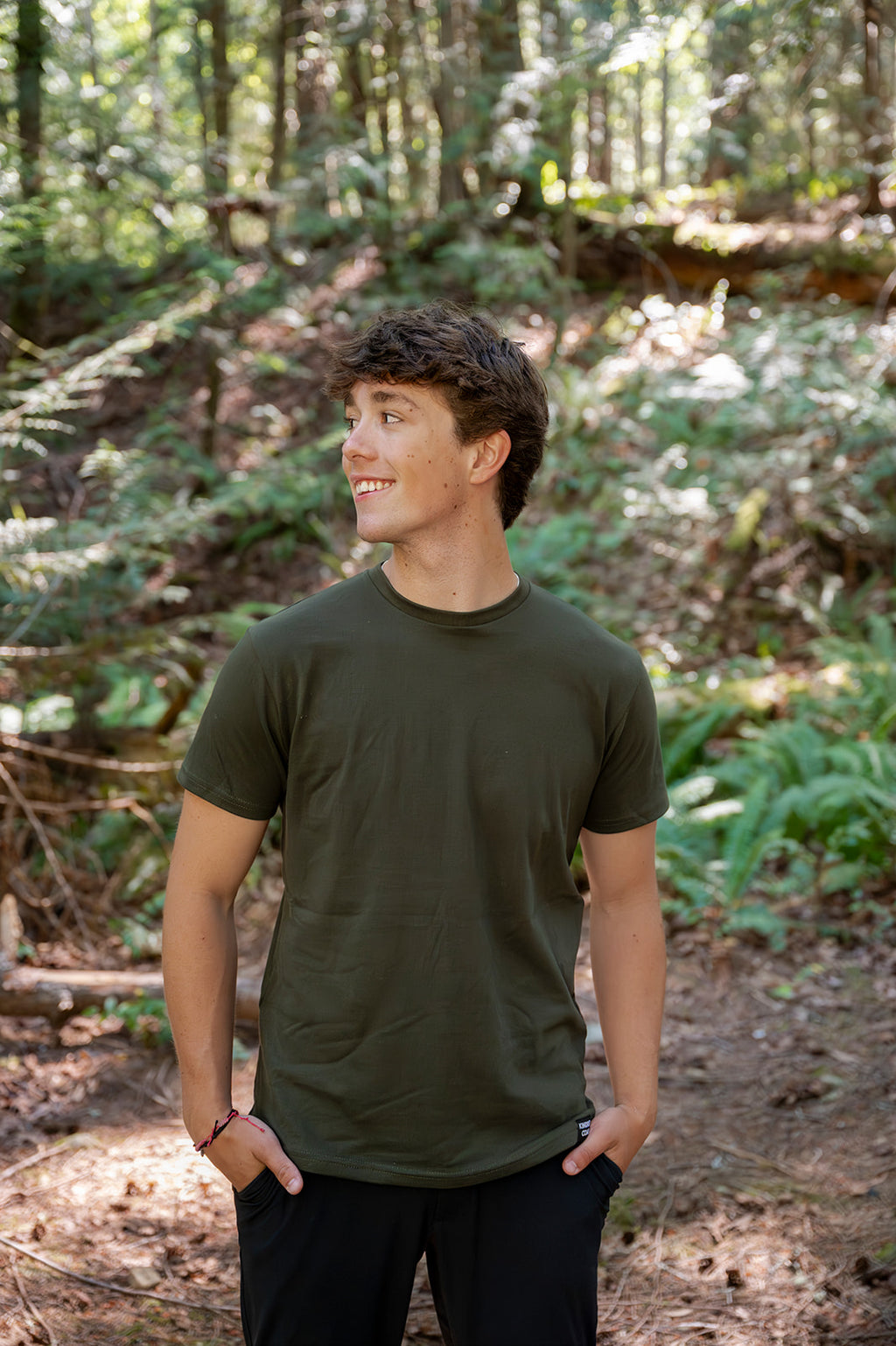 Unisex- Tee-  100% Organic Cotton - Olive Green