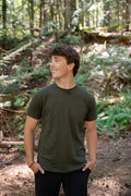 Unisex- Tee-  100% Organic Cotton - Olive Green