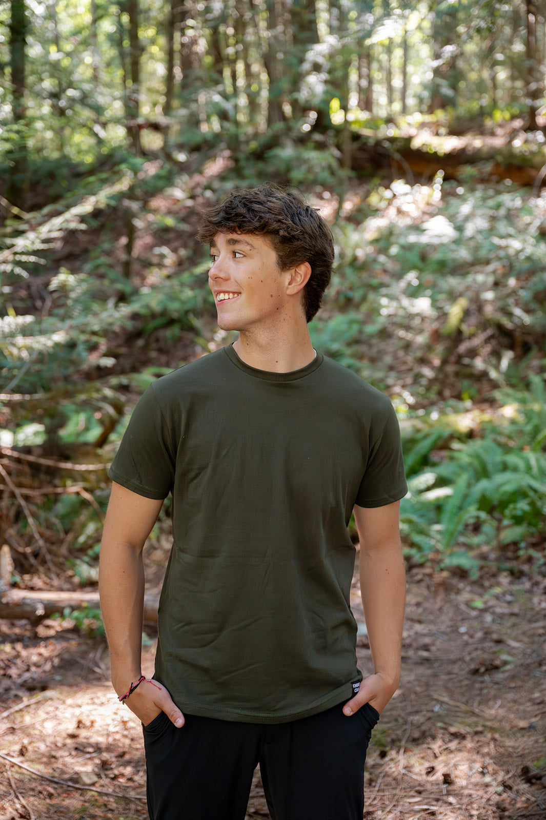 Unisex- Tee-  100% Organic Cotton - Olive Green