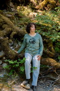 Otters - Women's 100% Organic Cotton Long Sleeve Tee - Seafoam