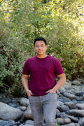 Unisex 100% Organic Cotton Tee - Blank Apparel - Maroon
