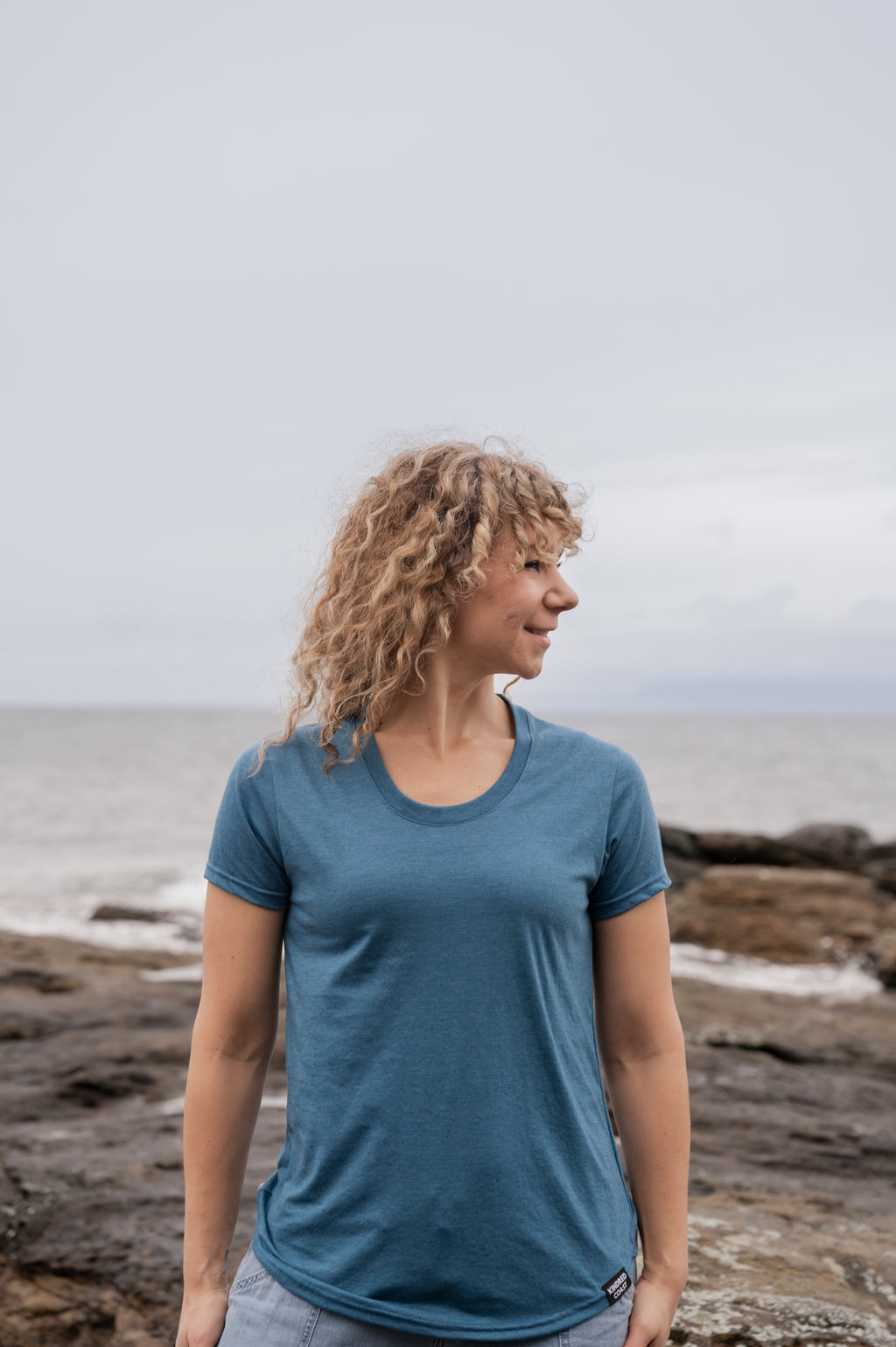 Women's Eco Tee - Blank Apparel - Heather Teal