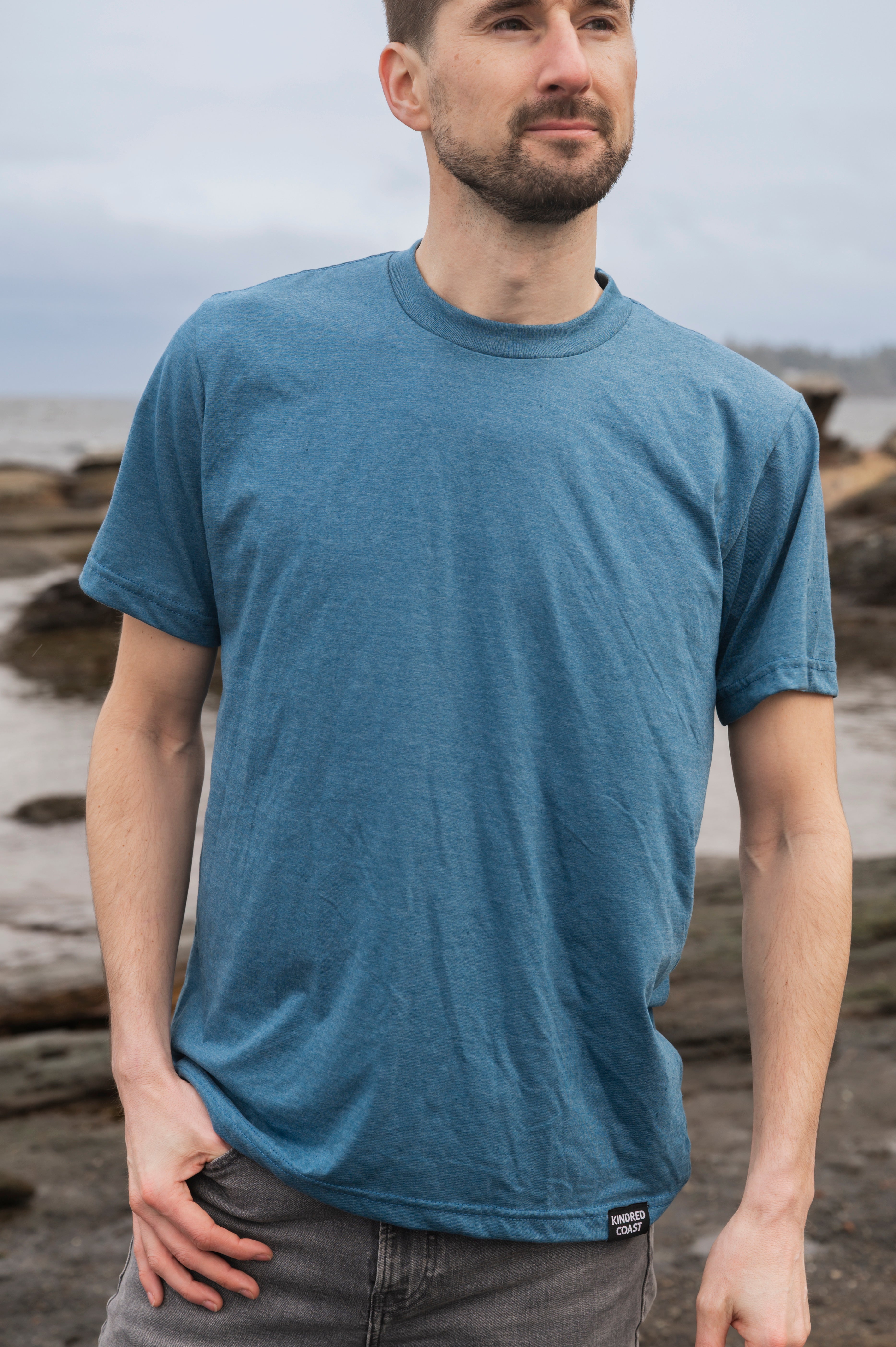 Heather Teal Unisex Eco Tee