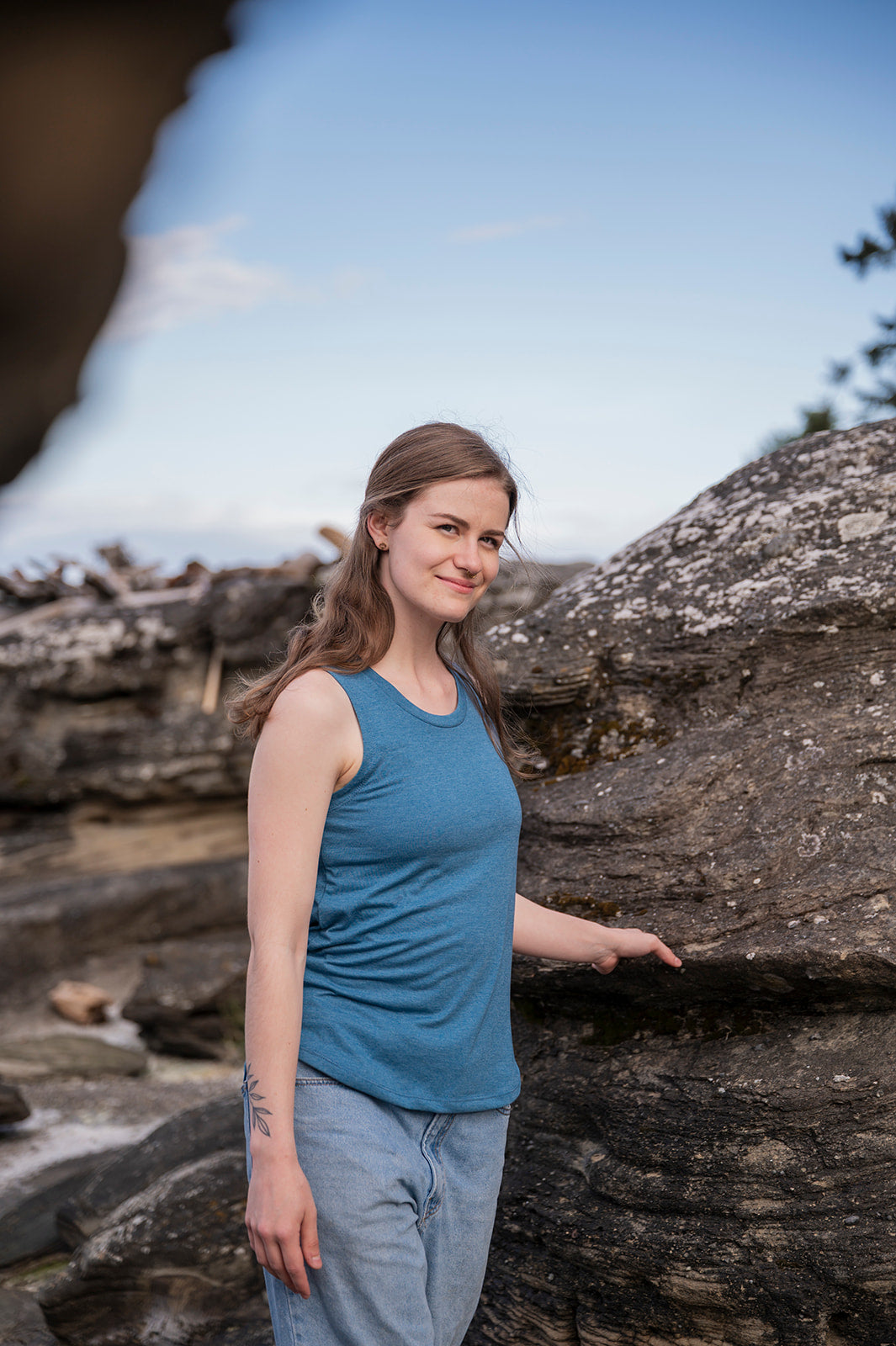 Women's Sleeveless Tank - Blank Apparel - Teal