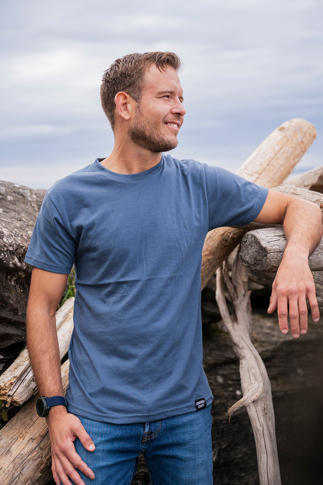 Slate Blue Unisex Organic Cotton Tee