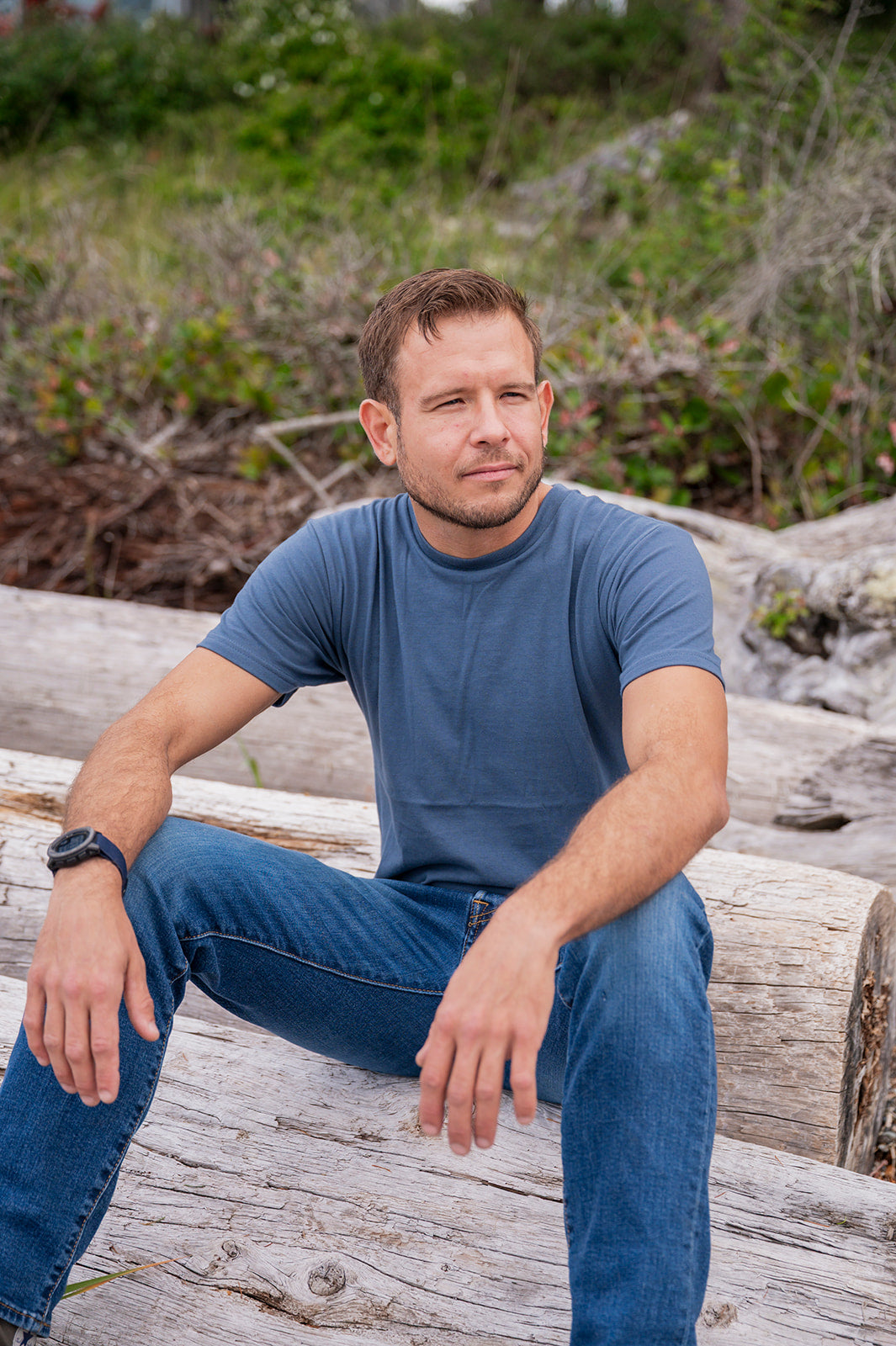 Slate Blue Unisex Organic Cotton Tee