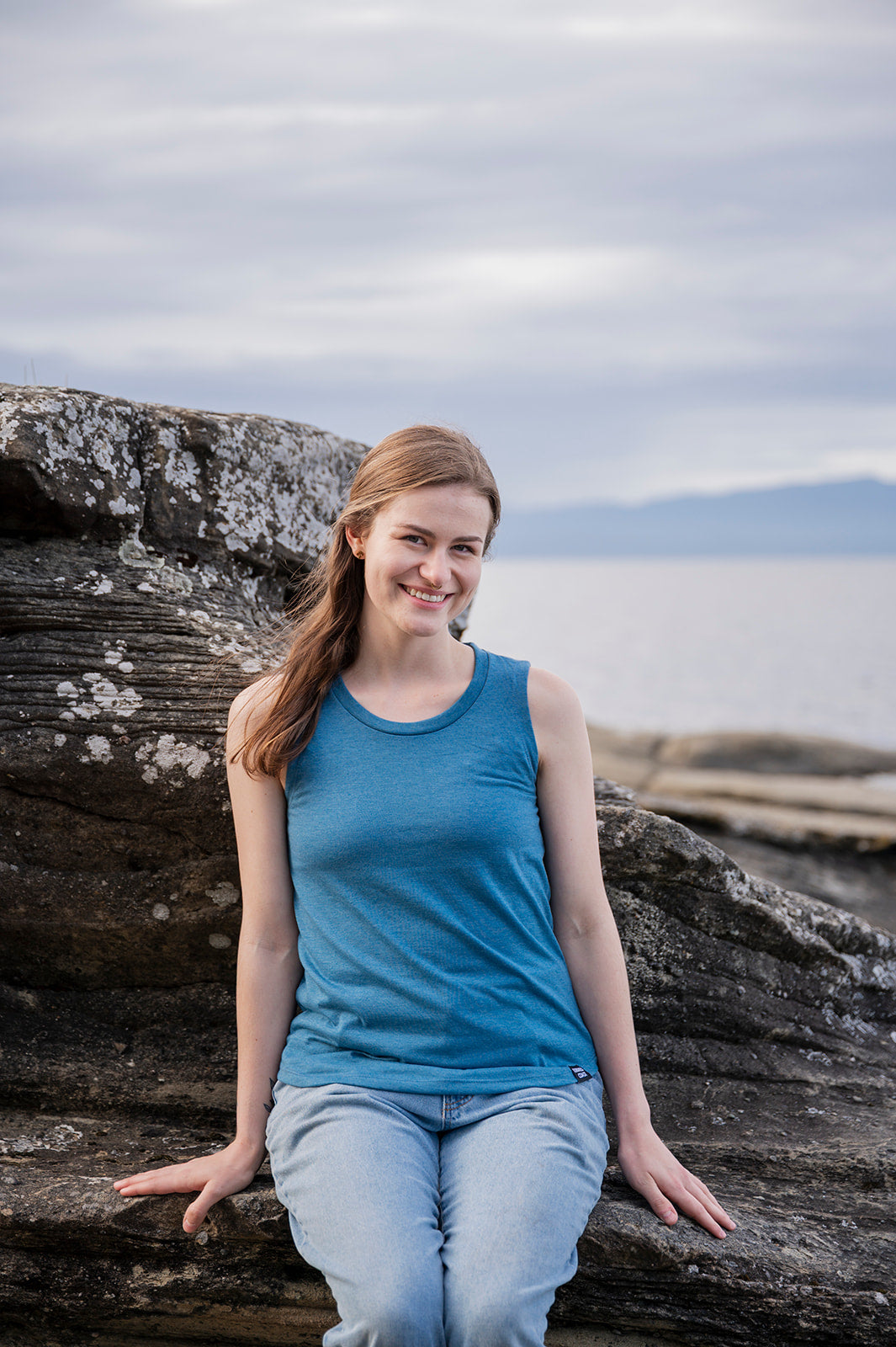 Women's Sleeveless Tank - Blank Apparel - Teal