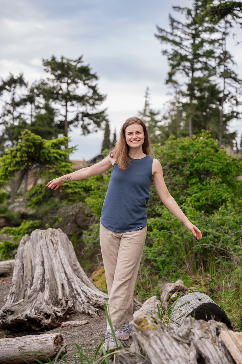 Slate Blue Women's Organic Cotton Tank Top