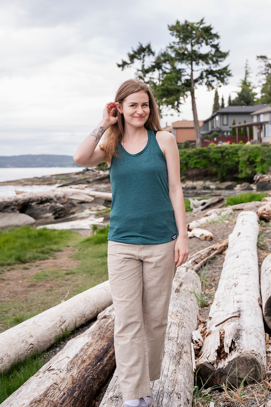 Women's Sleeveless Tank - Blank Apparel - Green