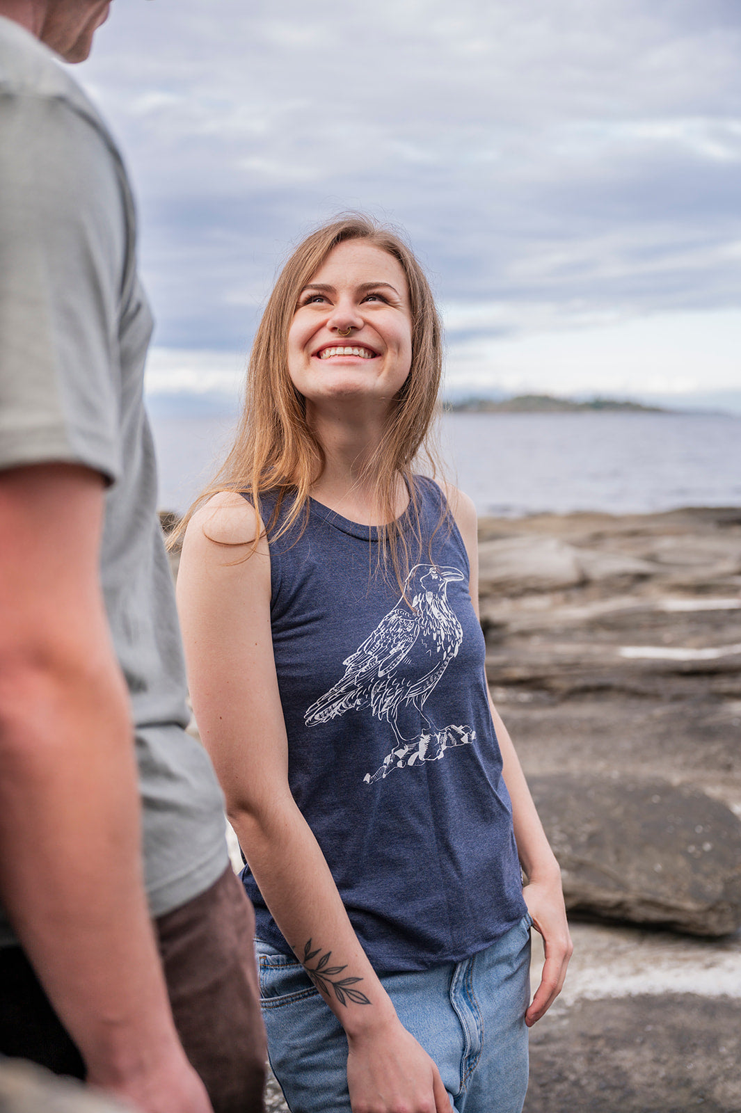 RAVEN - Women's Tank - Heather Navy