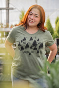 WANDER - Women's Eco Tee - Heather Army Green