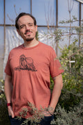 RACCOON- Unisex Eco Tee - Heather Rust