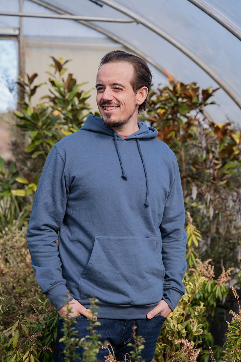 Unisex Organic Cotton Hoodie - Slate Blue