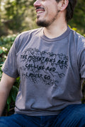 MOUNTAINS CALLING - Unisex Eco Tee - Heather Brown - SALE
