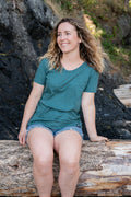 Women's Eco Tee - Blank Apparel - Heather Green