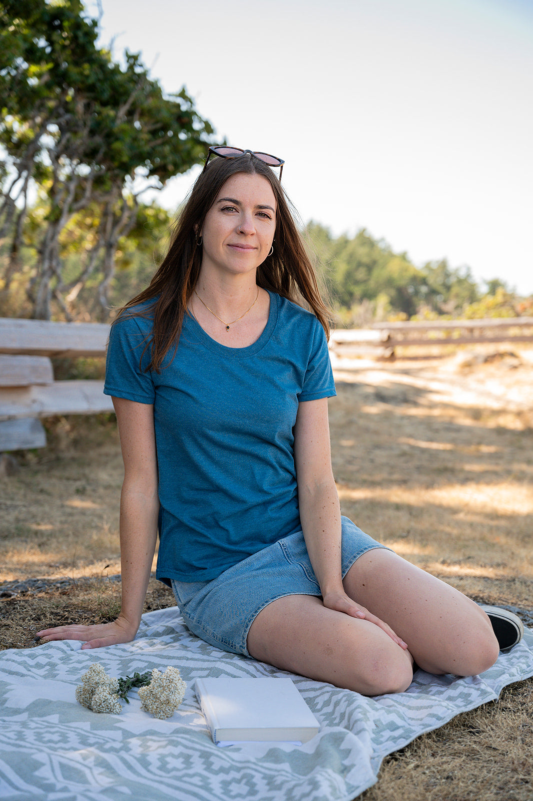 Women's Eco Tee - Blank Apparel - Heather Teal