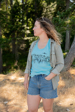 Mountain Roots - Women's Eco Tank Top - Turquoise