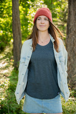 Women's Eco Tee - Blank Apparel - Heather Charcoal