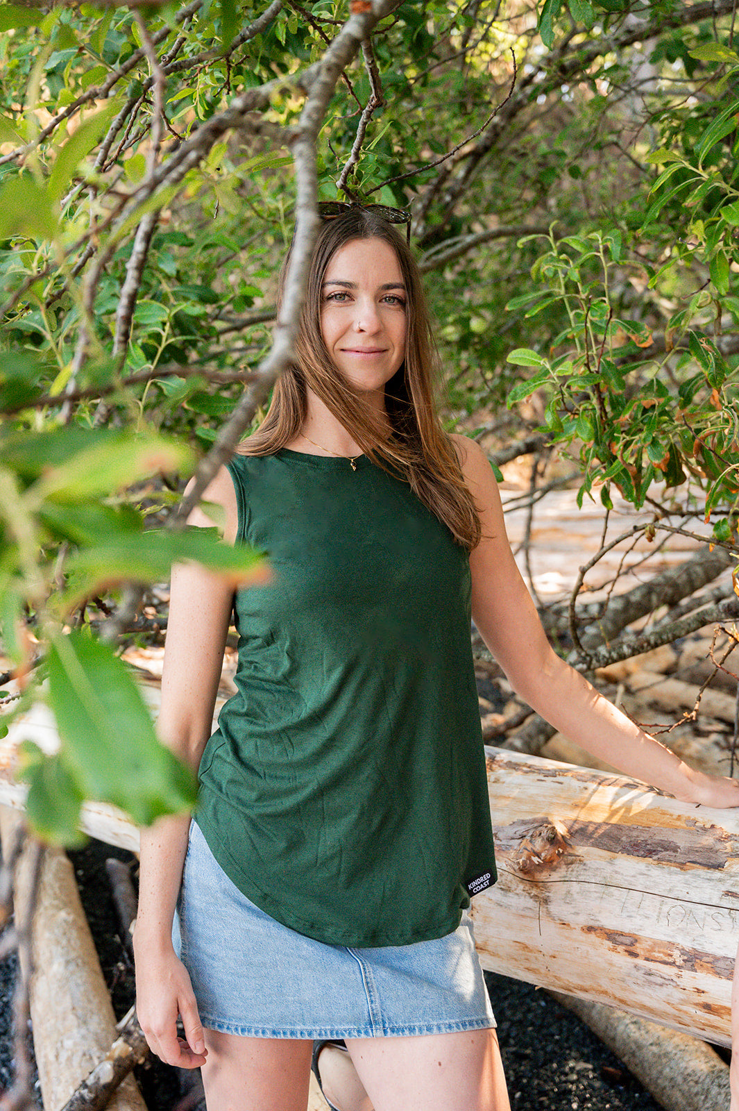 Women's Bamboo Tank - Blank Apparel - Forest Green