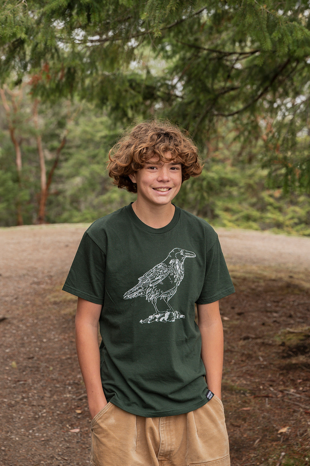 RAVEN - Unisex Organic Cotton Tee - Forest