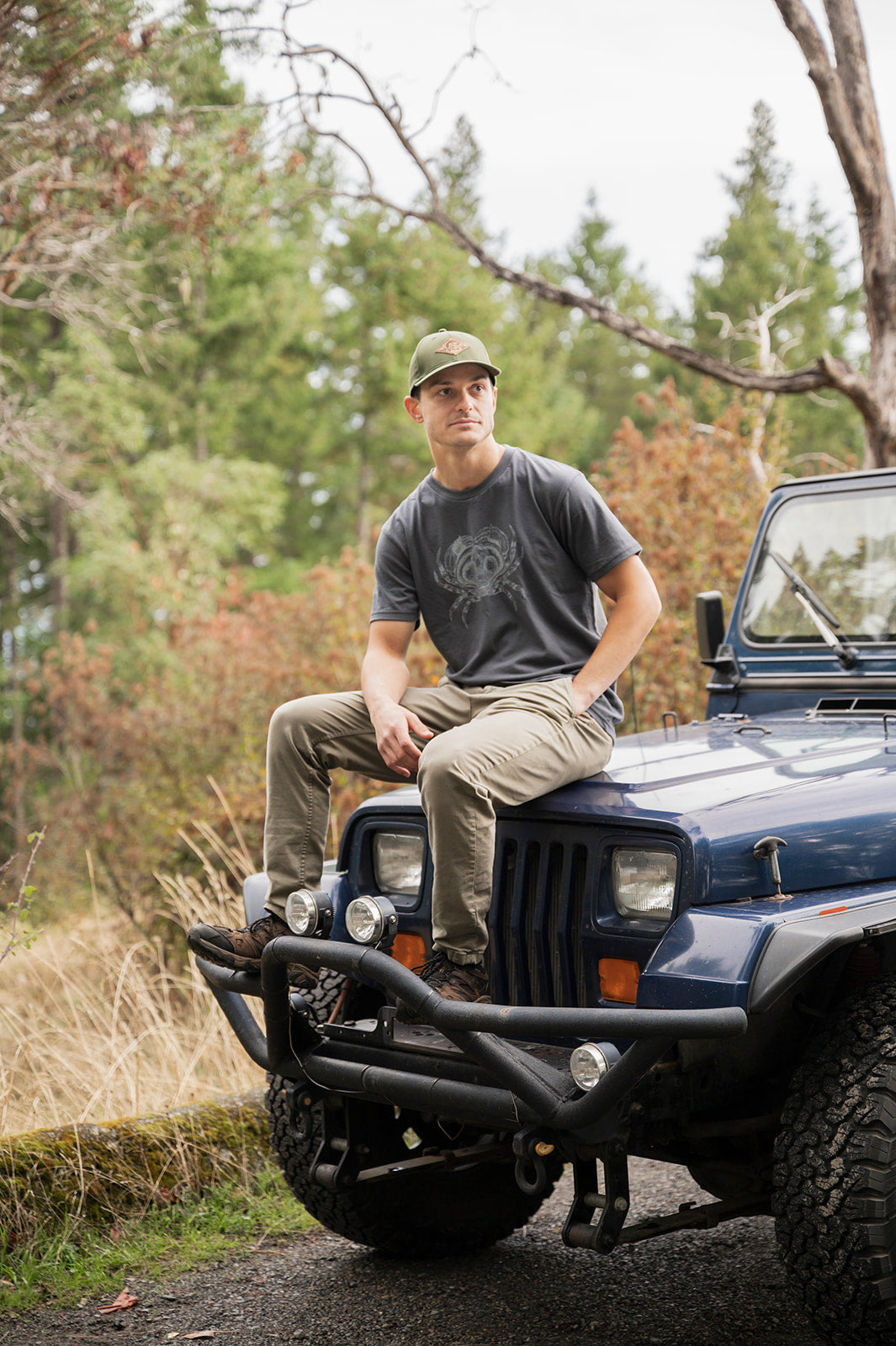 CRAB - Unisex Organic Cotton Tee - Storm Grey