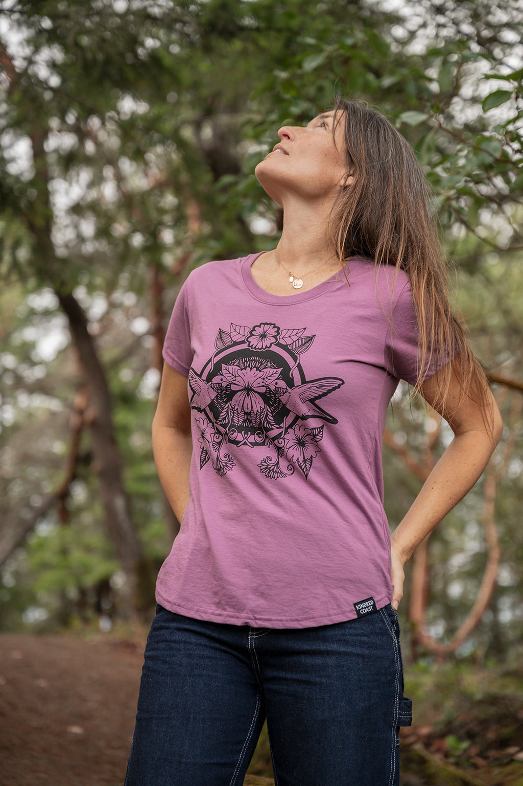 HUMMINGBIRD - Women's Eco Tee Lilac