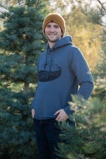 FLOATING ISLAND - Unisex Organic Cotton Hoodie Slate Blue