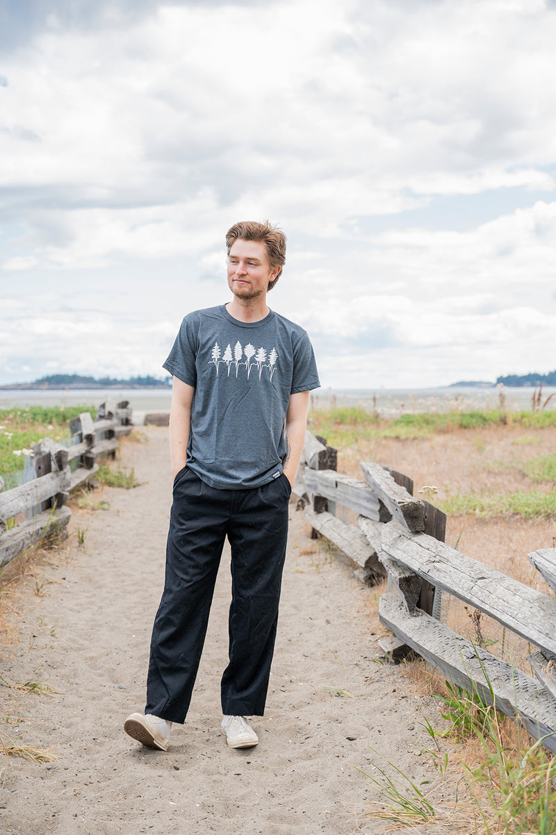 TREELINE - Unisex Eco Tee - Charcoal