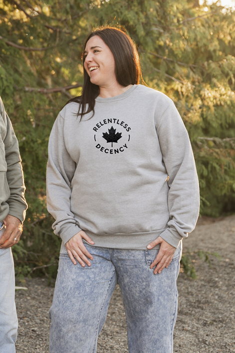 Tod Maffin's Relentless Decency  - Unisex Eco Crewneck Sweatshirt