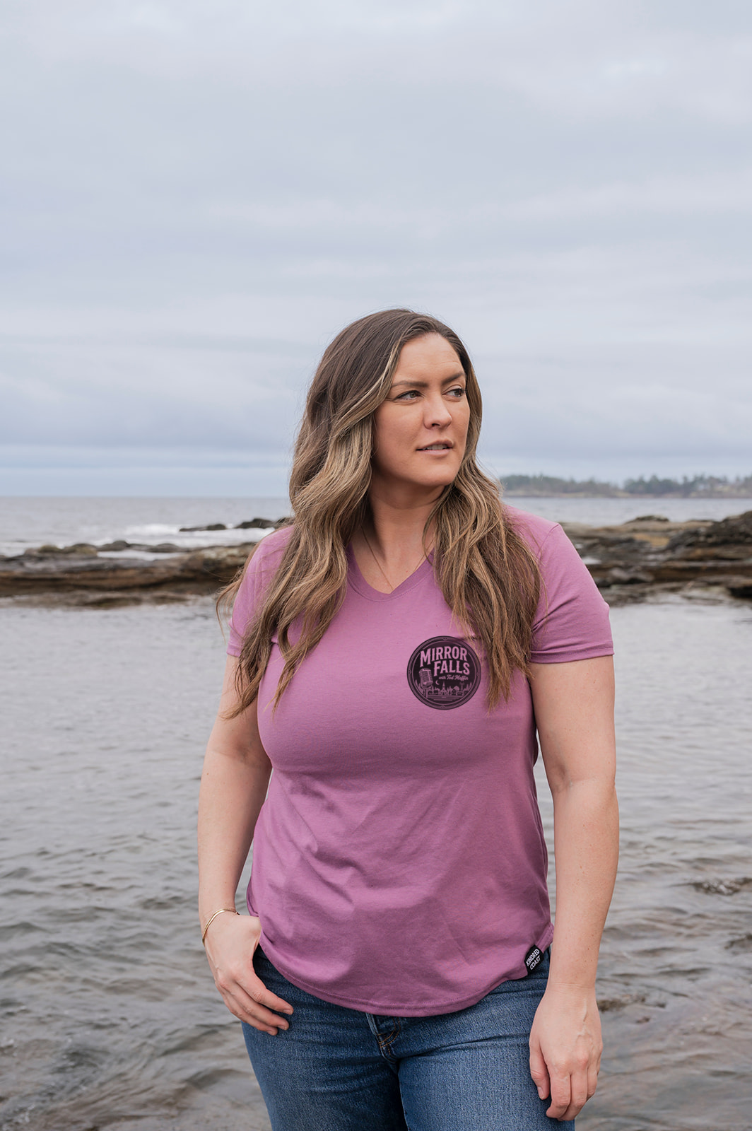 Tod Maffin's Mirror Falls - Women's Eco Tee - Lilac