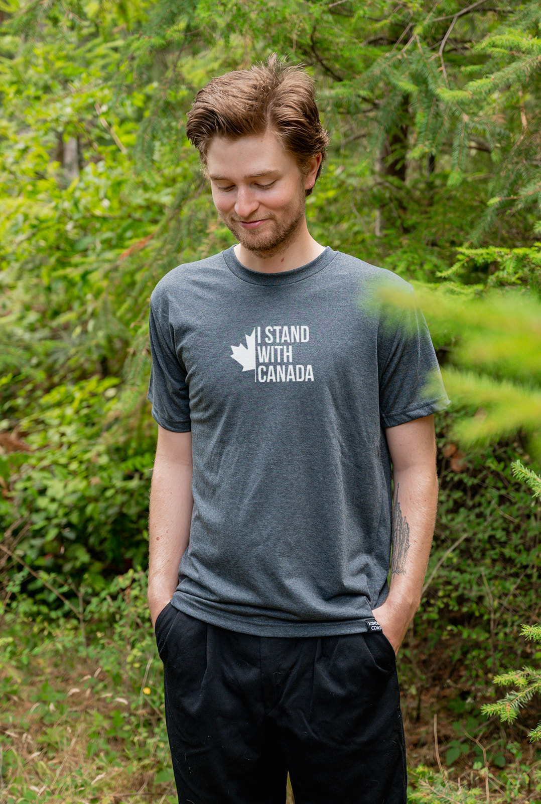 Tod Maffin's Stand with Canada - Unisex Eco Tee - Heather Charcoal