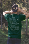 VAN ISLE LANDSCAPE - Unisex Organic Cotton Tee - Forest Green