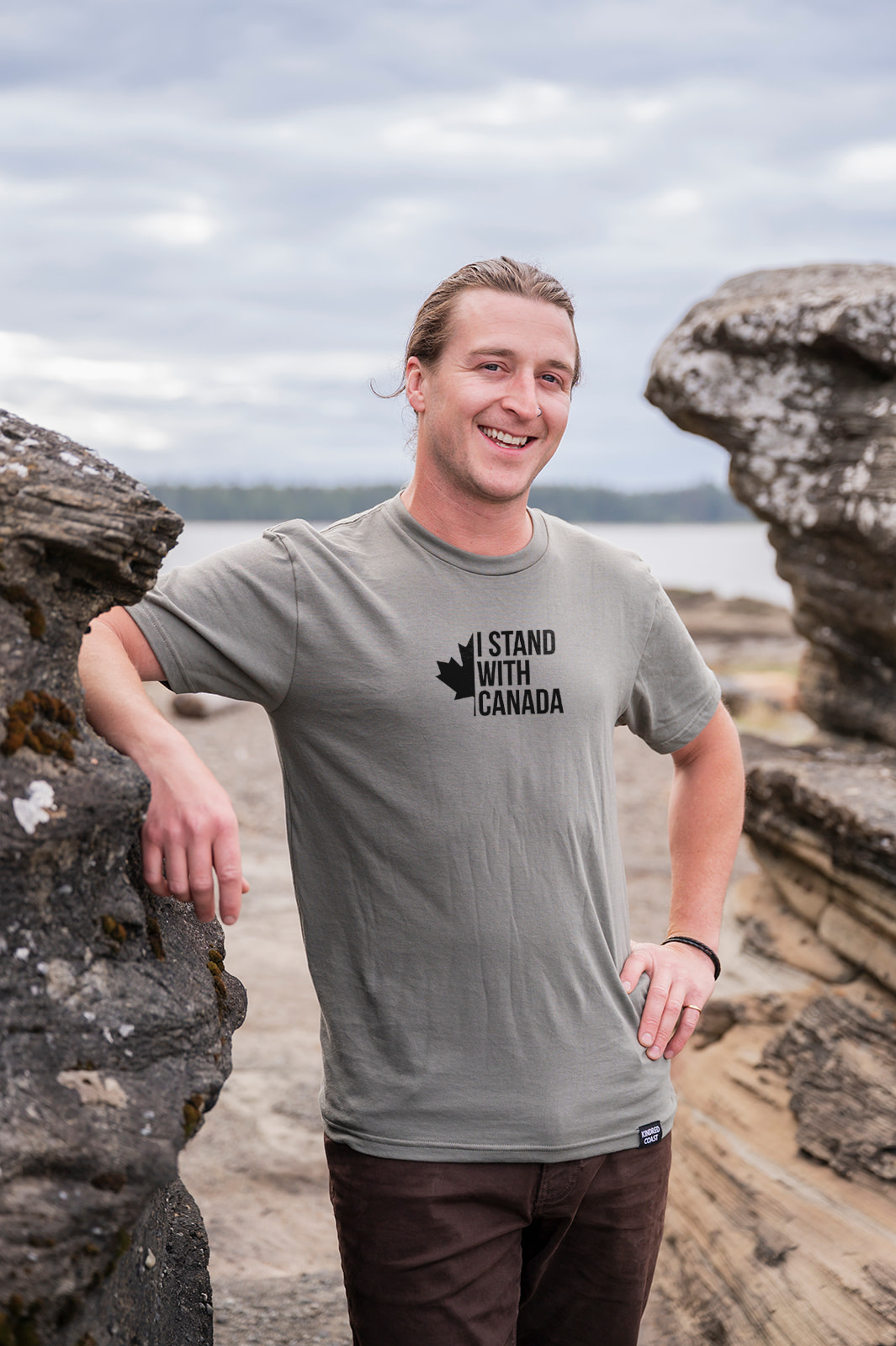 Tod Maffin's Stand With Canada -  Unisex Organic Cotton Tee - Sage