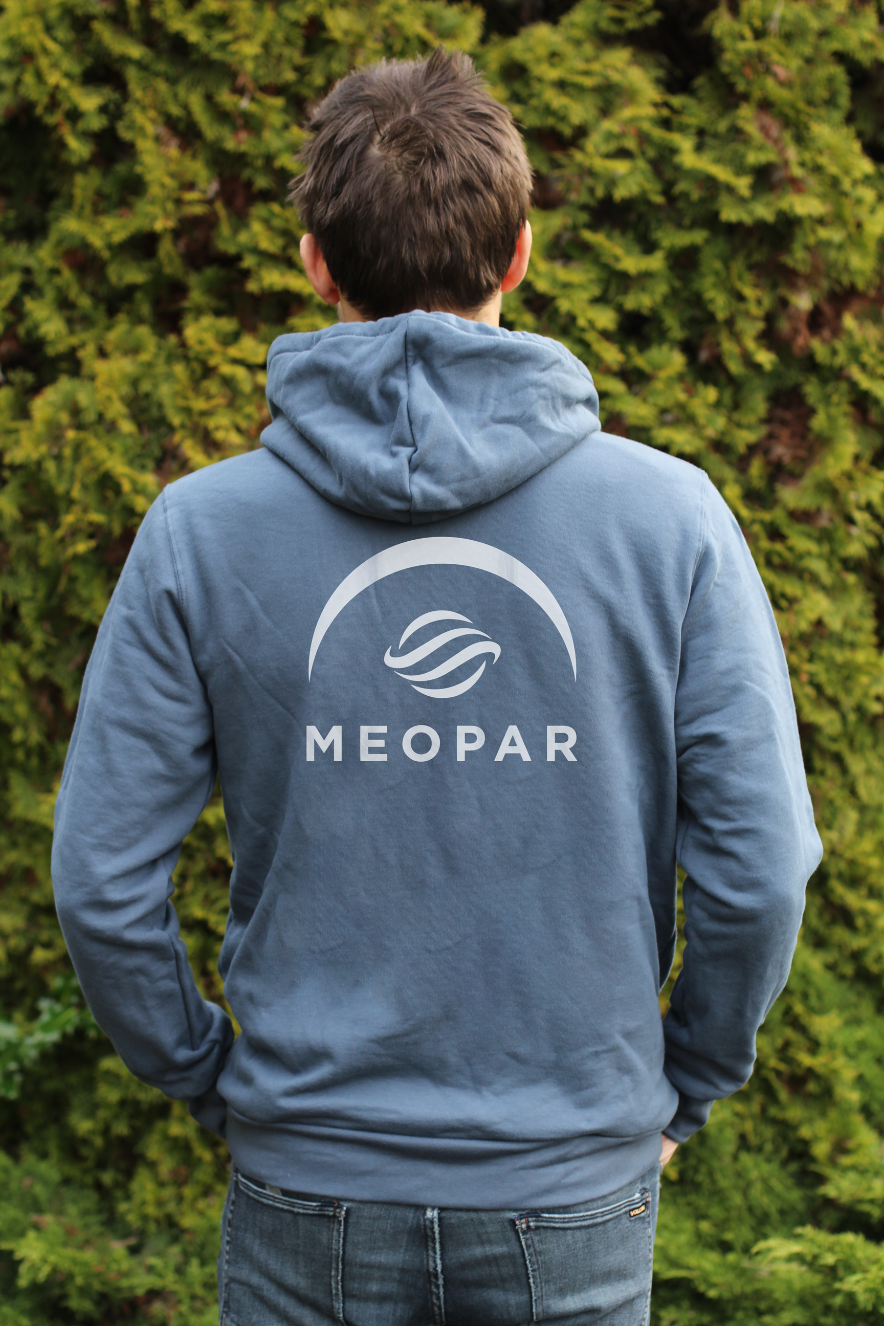 MEOPAR & SEAS THE DAY - Unisex Organic Cotton Hoodie - Slate Blue