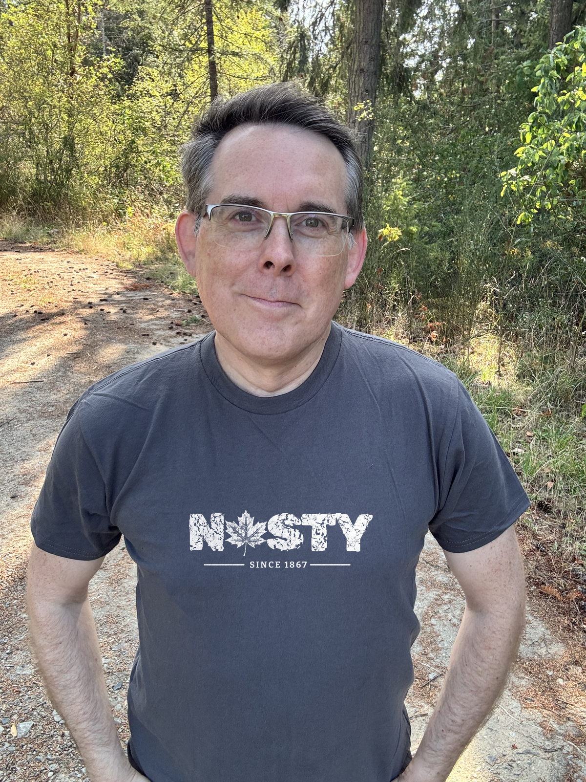 Tod Maffin's Nasty Since 1867 -  Unisex Organic Cotton Tee - Storm Grey