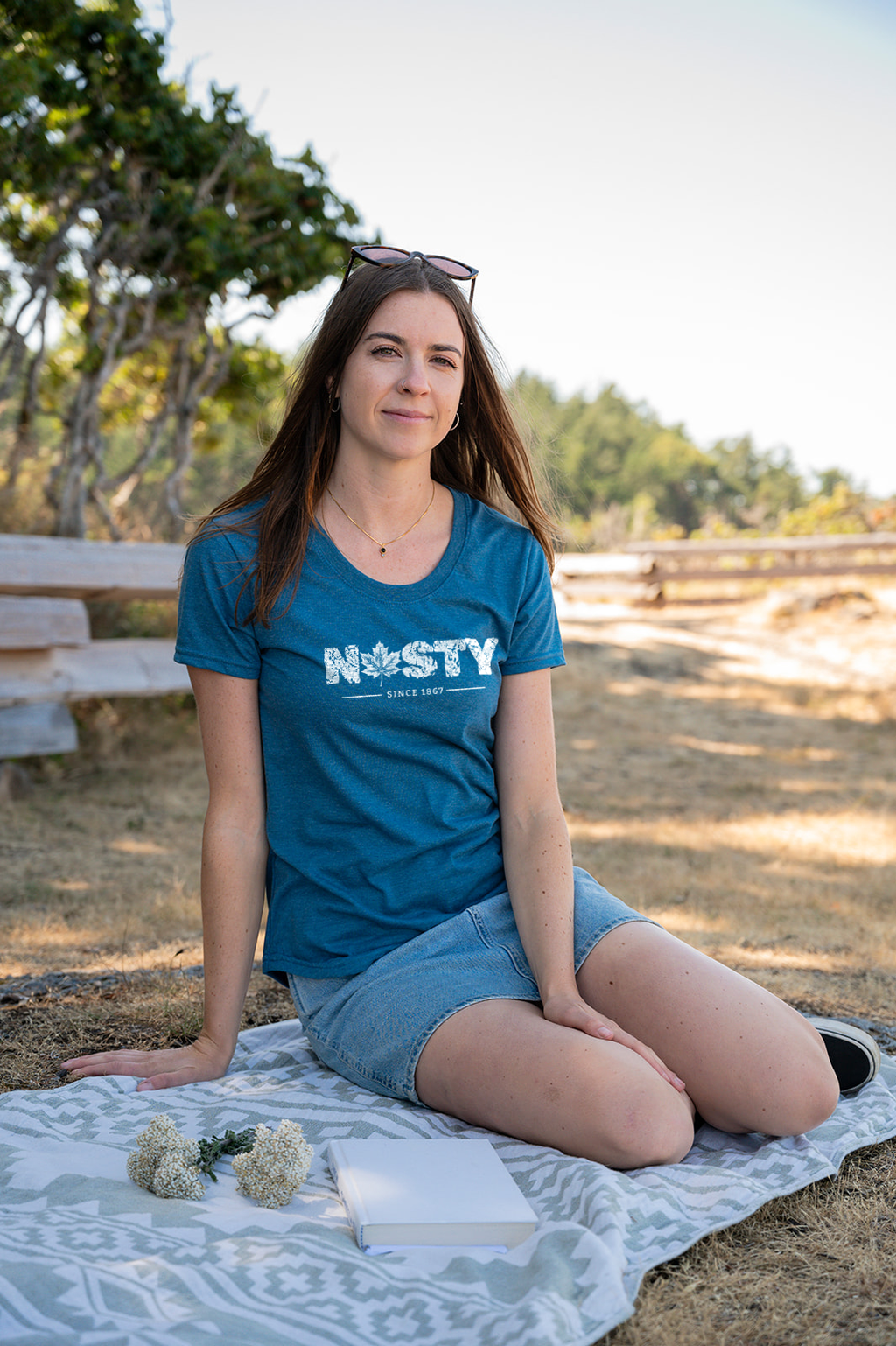 Tod Maffin's Nasty Since 1867- Women's Eco Tee - Heather Teal