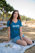 Tod Maffin's Nasty Since 1867- Women's Eco Tee - Heather Teal