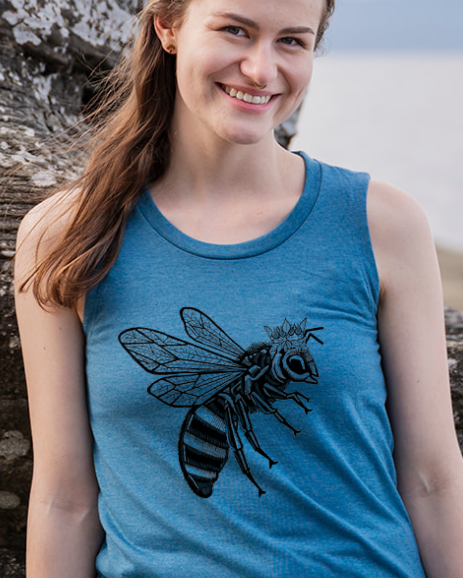 BEE - Women's Tank - Heather Teal
